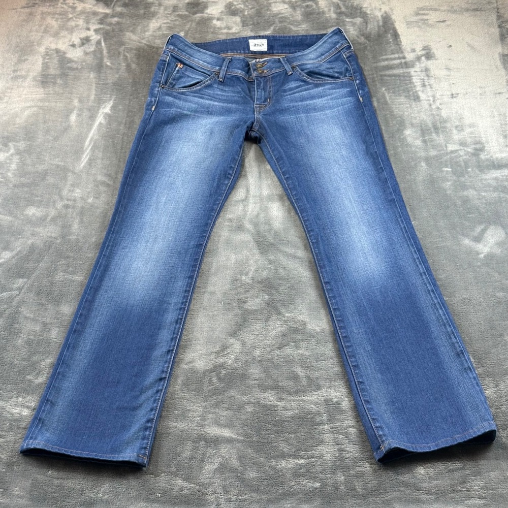 Hudson Beth Baby Boot Jeans Blue Denim Flap Pocket NW176DYH Womens 30 Mid Rise